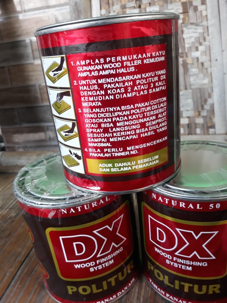 Politur Dx Wood Finishing System 1l Politur Kayu - Natural 50