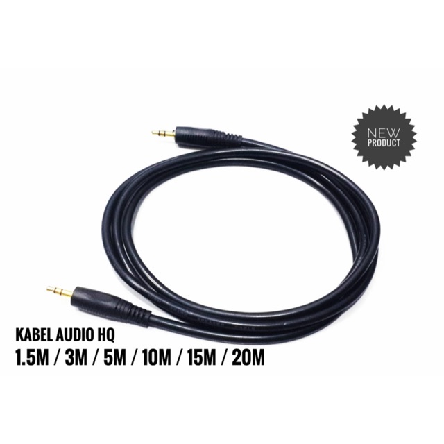 Kabel audio 3.5mm male 20M - 20 meter HQ KUALITAS BAGUS