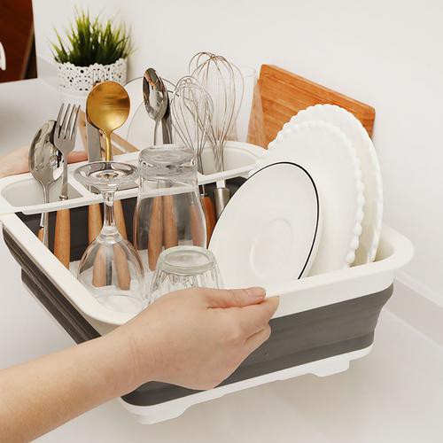 HOVELSHOP Rak Pengering Piring Sendok Gelas Foldable Dish Rack Portable Lipat