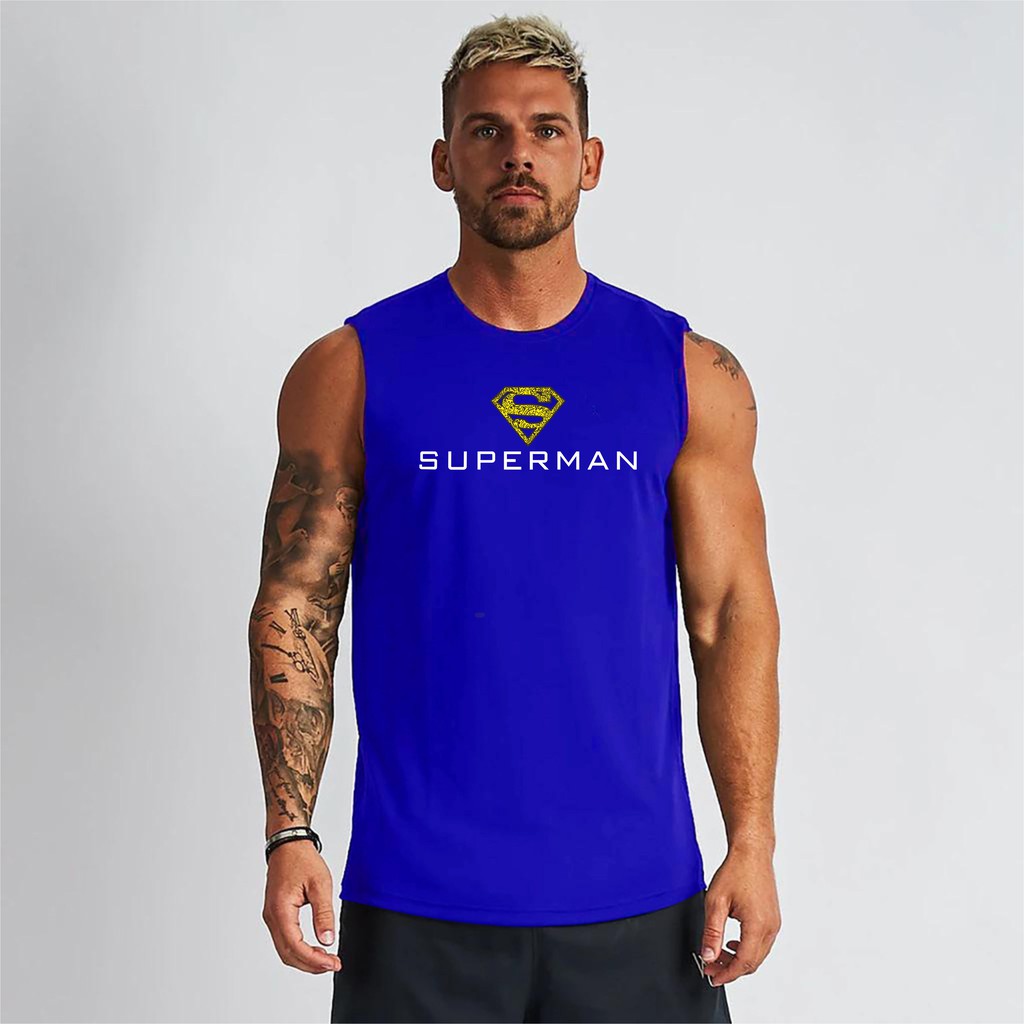 BS/COD//KAOS SINGLET SUPERMAN PRIA//TERLARIS