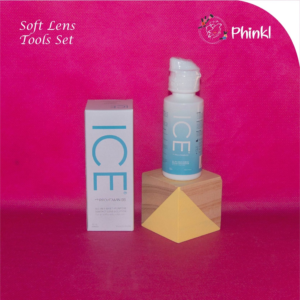 `ღ´ PHINKL `ღ´ ｓｏｆｔｌｅｎｓ Cairan softlens ice 60 ml pencuci lensa kontak higienis anti kuman