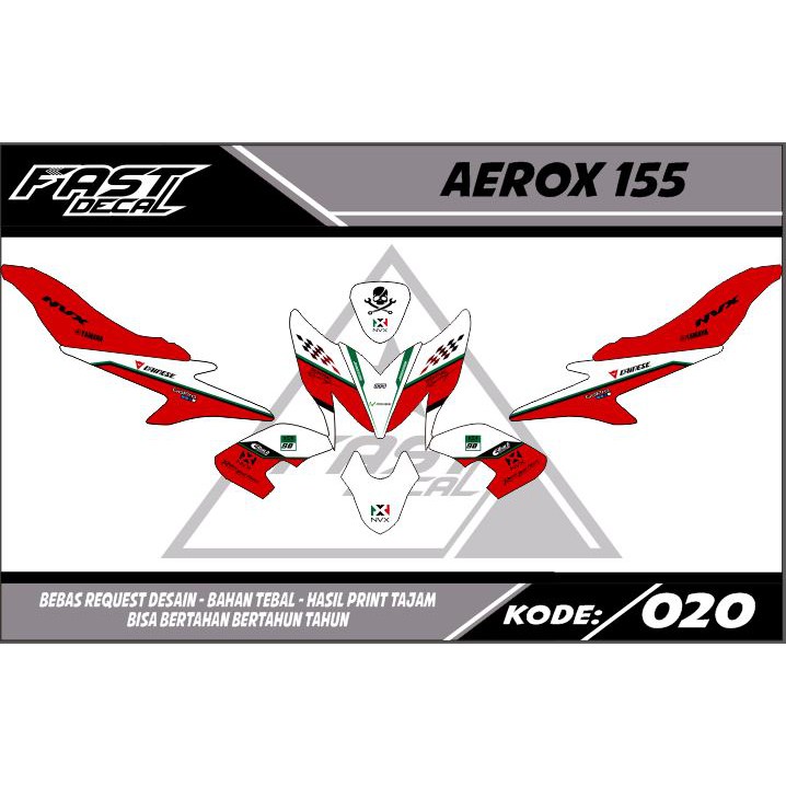 decal aerox white red