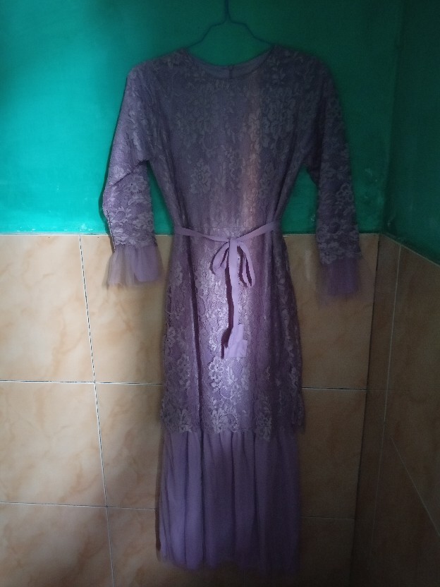 Gamis Maxi Larky / Brukat Komby Tile / Terlaris / Size S-m , L , Xl , Xxl