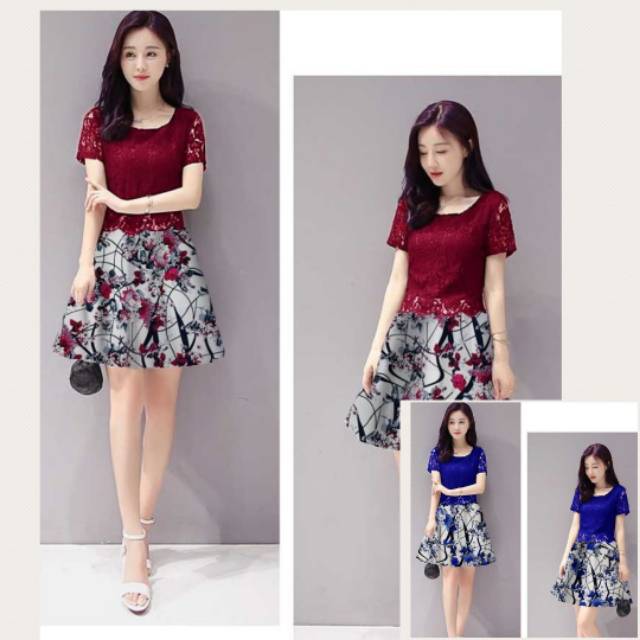 Baju Dress Pesta Natal Wanita Kondangan Remaja Korea Party Kondangan Murah O Dres Citra Hijau Botol 