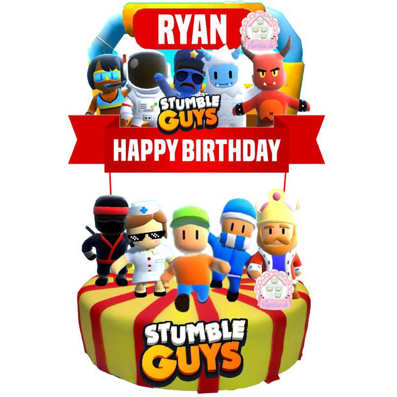 STUMBLE GUYS CAKE TOPPER