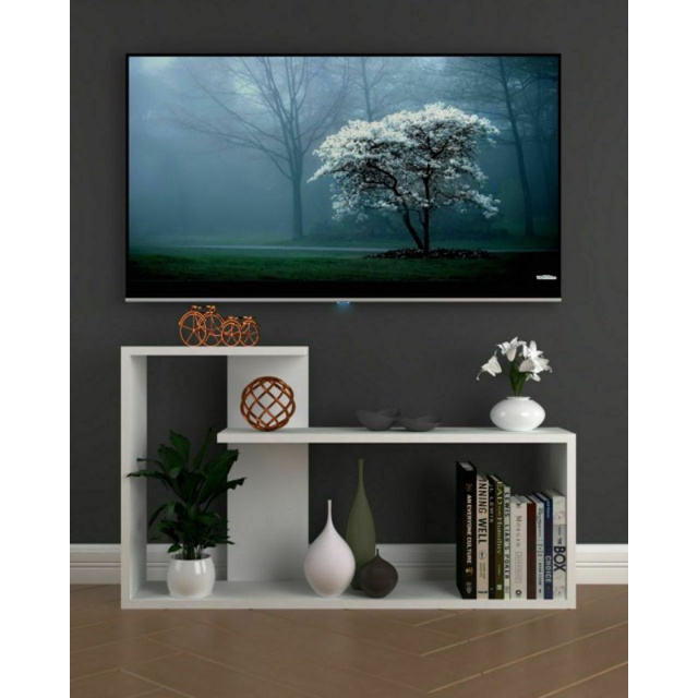 Rak Dinding Kotak Susun Buku Kitab Hias Hiasan Kayu Besi Ruang Tengah Tamu Minimalis Portable Rak Di