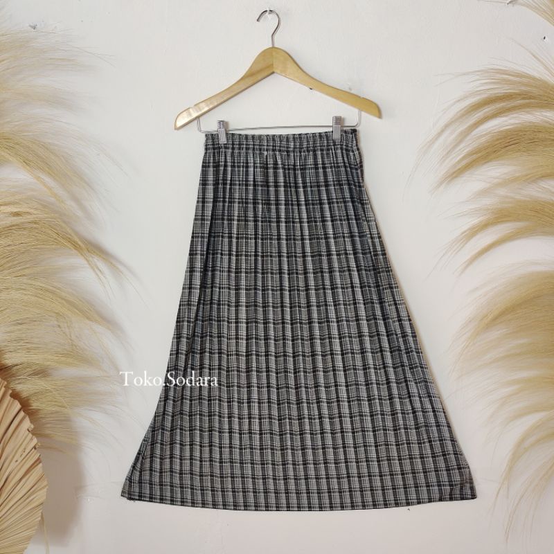 Rok Plisket Tartan // Rok Tebal Premium