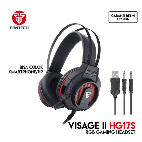 Fantech VISAGE II HG17s 3.5mm Headset Gaming with RGB Light Stereo Headphone