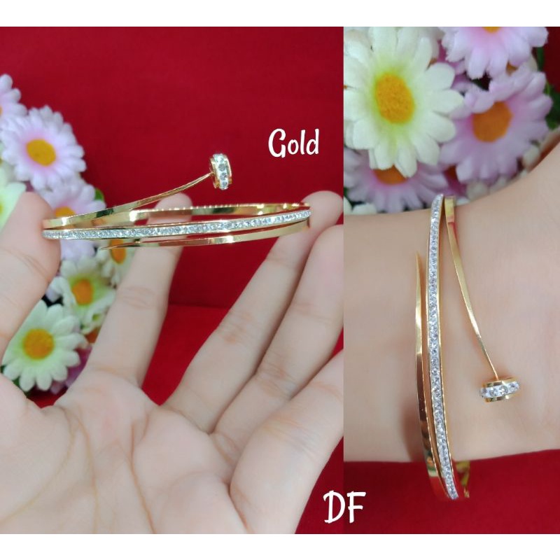 Gelang emas muda kadar emas 50% gelang tangan dewasa