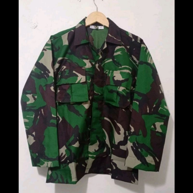 Baju PDL TNI Bahan Velbed  Anti Air Daun Talas