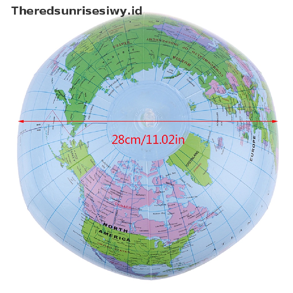 # Alat Rumah Tangga # Bola Dunia Tiup Ukuran 38cm Untuk Belajar Geografi