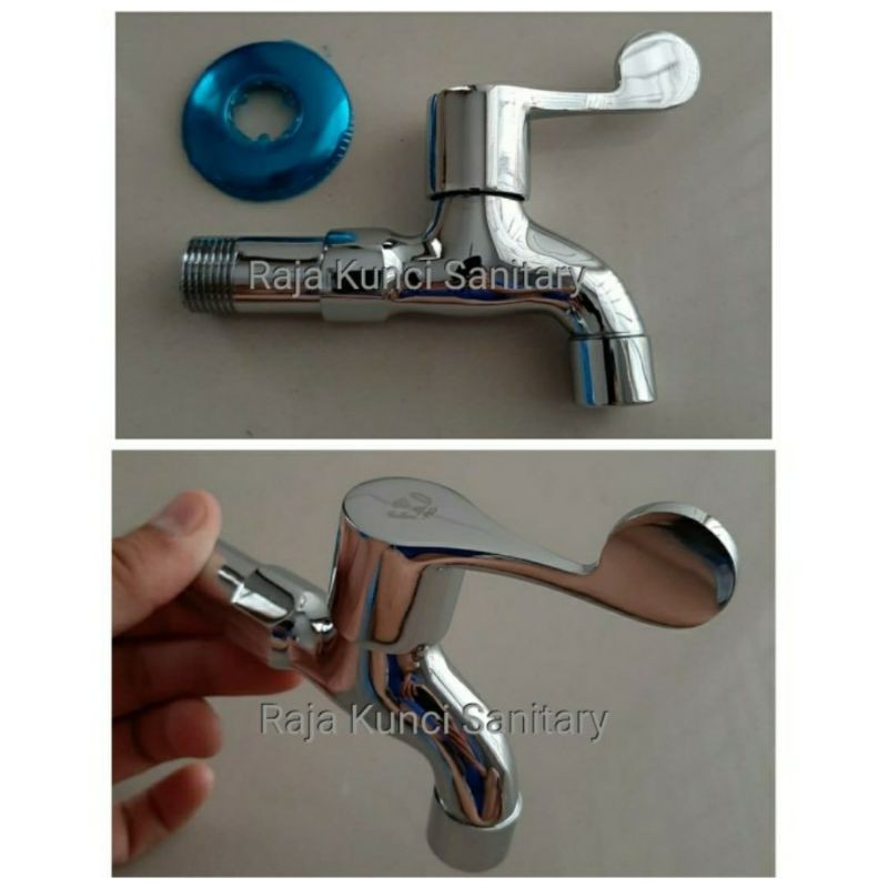 Kran Tembok Engkol Kuningan Asli Tebal/Kran Dinding Model Wasser