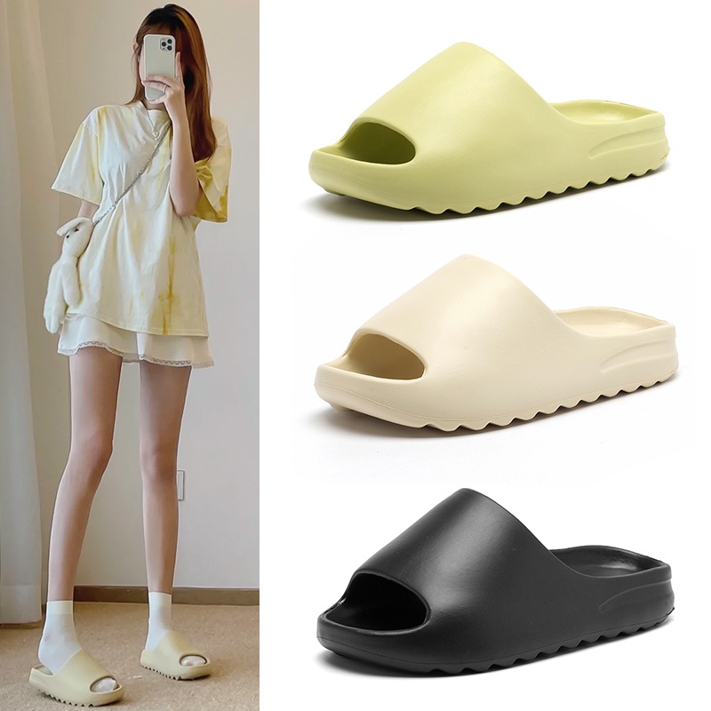 [100% Import]  COD SANDAL YEEZY SLIDE KARET SENDAL SLIPPER KANYE WEST TEBAL IMPORT HIGH QUALITY RUBB