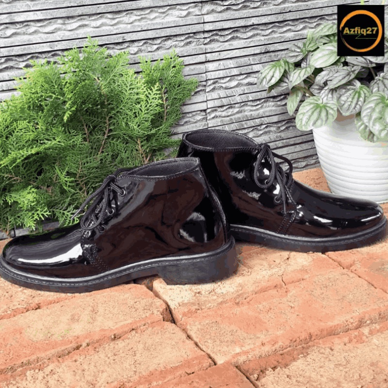 Sepatu Pdh Tni Polri Security Brimob  Satpam Mengkilap Terbaru Pengencang Tali 100% Original Merk Azfiq27 #5