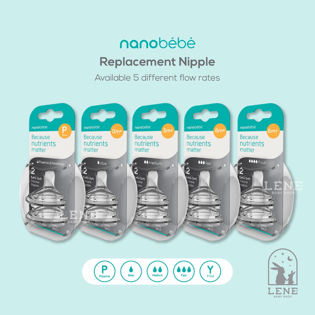 Nanobebe Replacement Nipple – Botol Susu Bayi