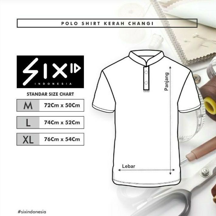 Kaos polo six original polo shirt pria kaos polo shanghai