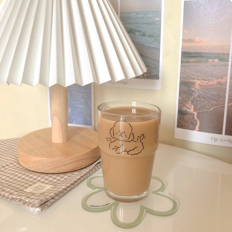 hyebbeum studio / meong glass / gelas kaca / gelas aesthetic / gelas korea