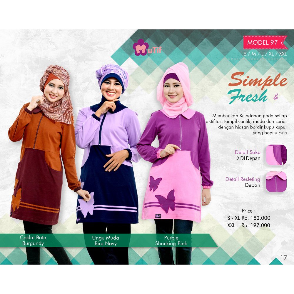 TERLARIS Baju hijabHijab fashion AtasanBlouse Baju Mutif model 97 muslimah