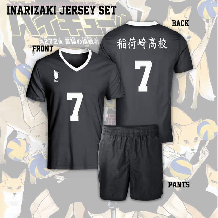 JERSEY KAOS HAIKYUU INARIZAKI BAJU STELAN ANIME CUSTOM VOLLY ball