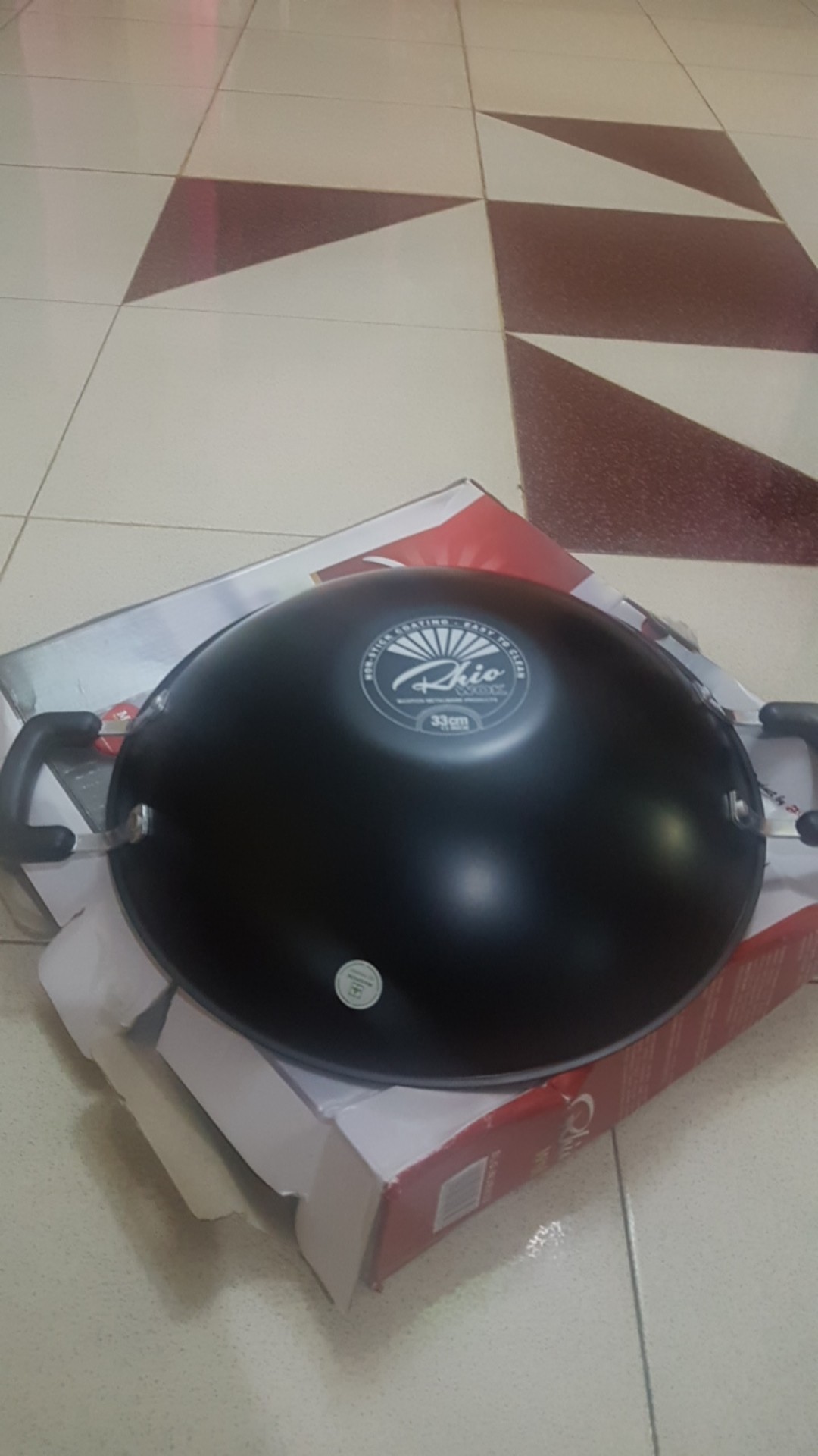 Maspion Wajan Rhio Wok 33 Cm - Wajan Besi Antilengket Ekonomis