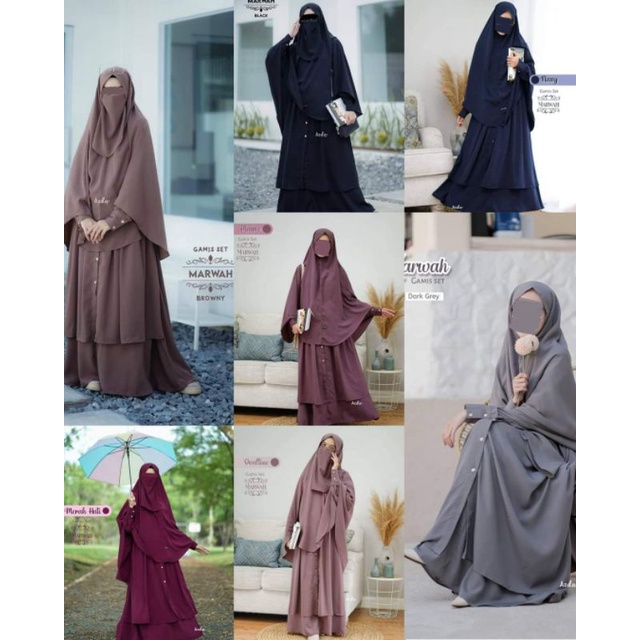 SET GAMIS AL MARWAH ORI AZDA HIJAB