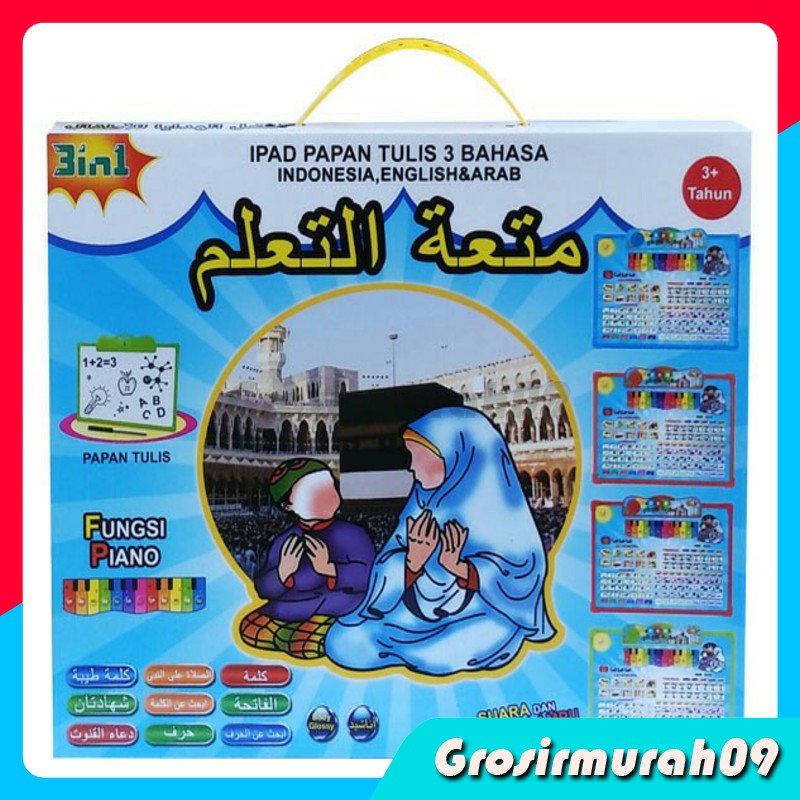 MAINAN ANAK PAPAN TULIS BAHASA IPAD PLAYPAD MUSLIM GROSIRMURAH88