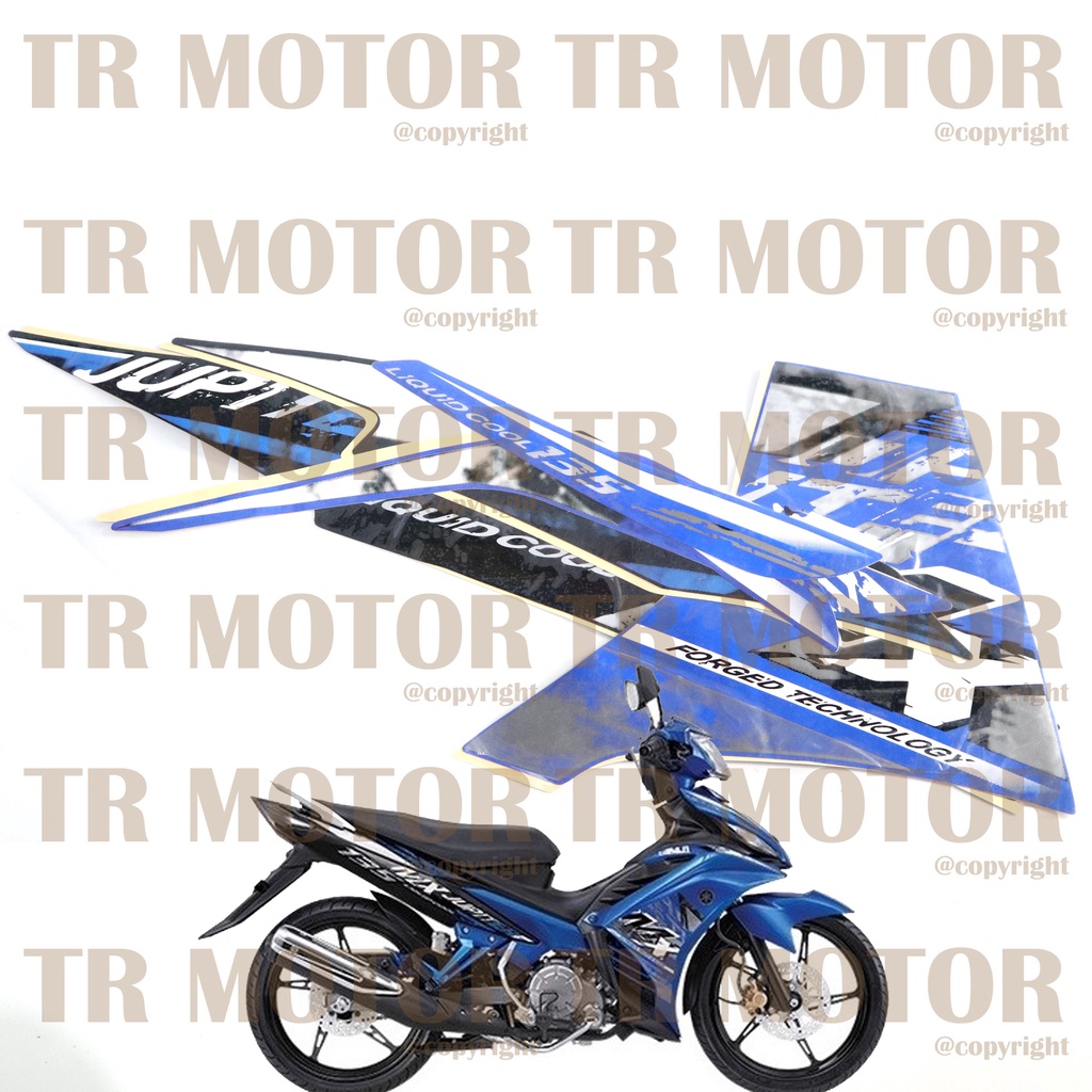 Stiker Motor Jupiter MX 135 2014 Sticker Striping Lis Full Set Motor