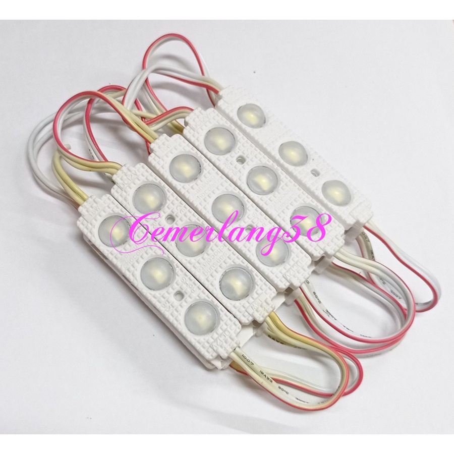 Lampu LED modul 3 Mata/Lampu LED module 3 mata /12V - PUTIH