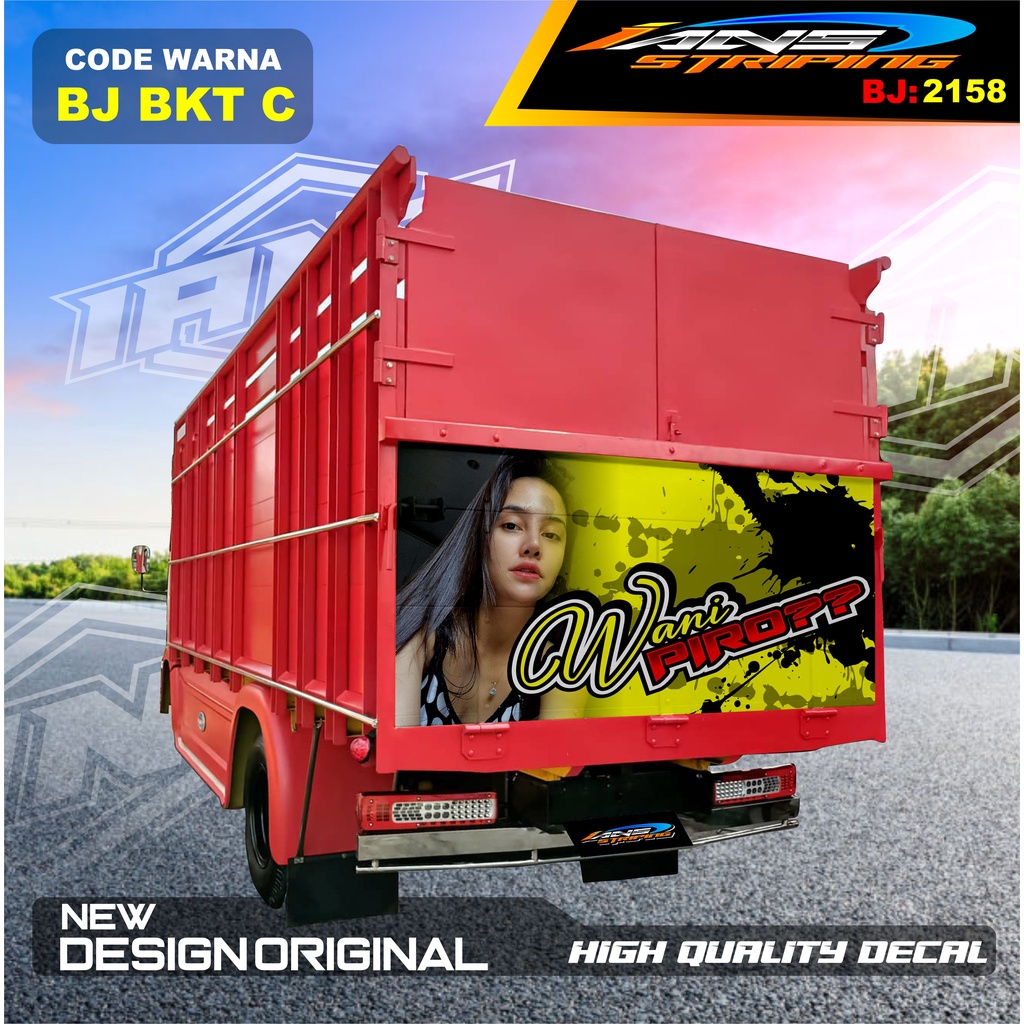 STIKER DECAL VARIASI BAK BELAKANG TRUK CANTER / STIKER BELAKANG TRUK RAGASA,UMPLUNG / STIKER BAK BELAKANG TRUK DINA,FUSO