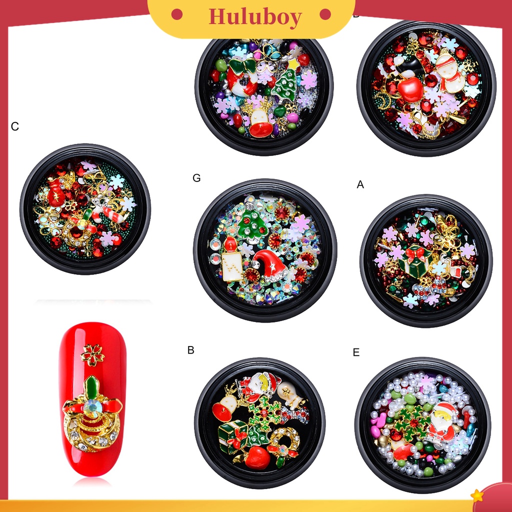 Huluboy Huluboy♡ Serpihan Tema Natal 3D Untuk Dekorasi Nail Art