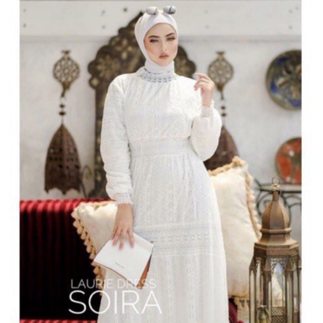 gamis prada brokat laurie import premium soira