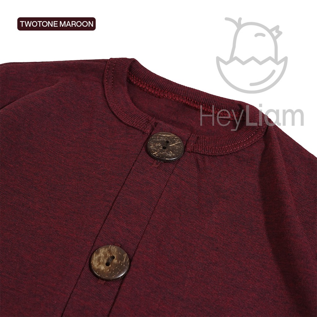 Heyliam Romper Anak Bayi Usia Newborn 0 - 5 Tahun-Twotone Merah Marun