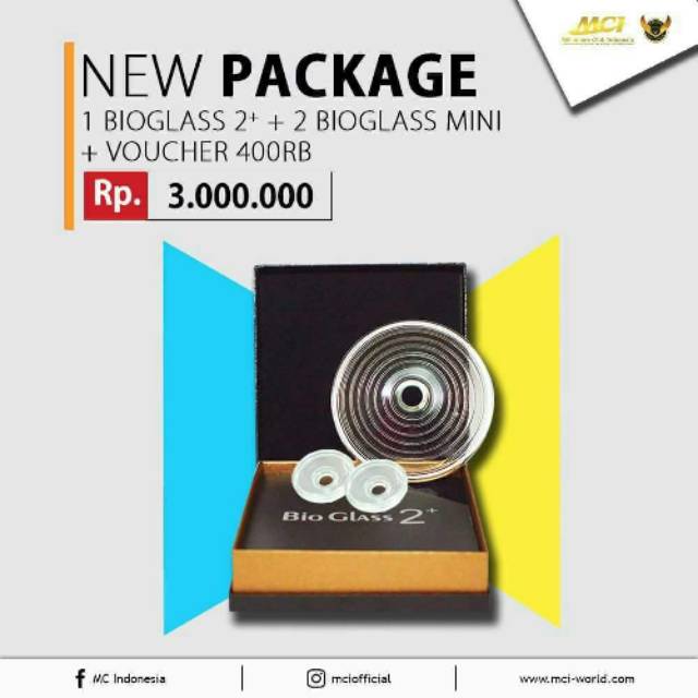 Bioglass MCI (paket super hemat isi 1 BIOGLASS + 2 mini bioglass)