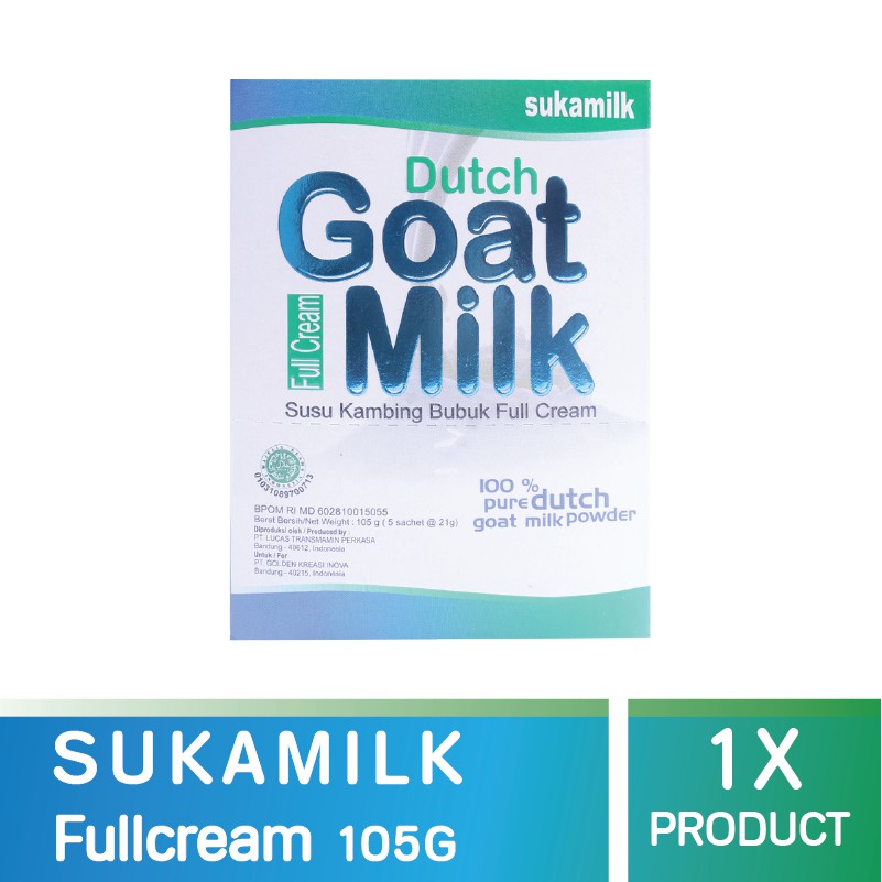 

SUKAMILK Fullcream 105Gr / Susu Kambing Bubuk Murni - SKM0003