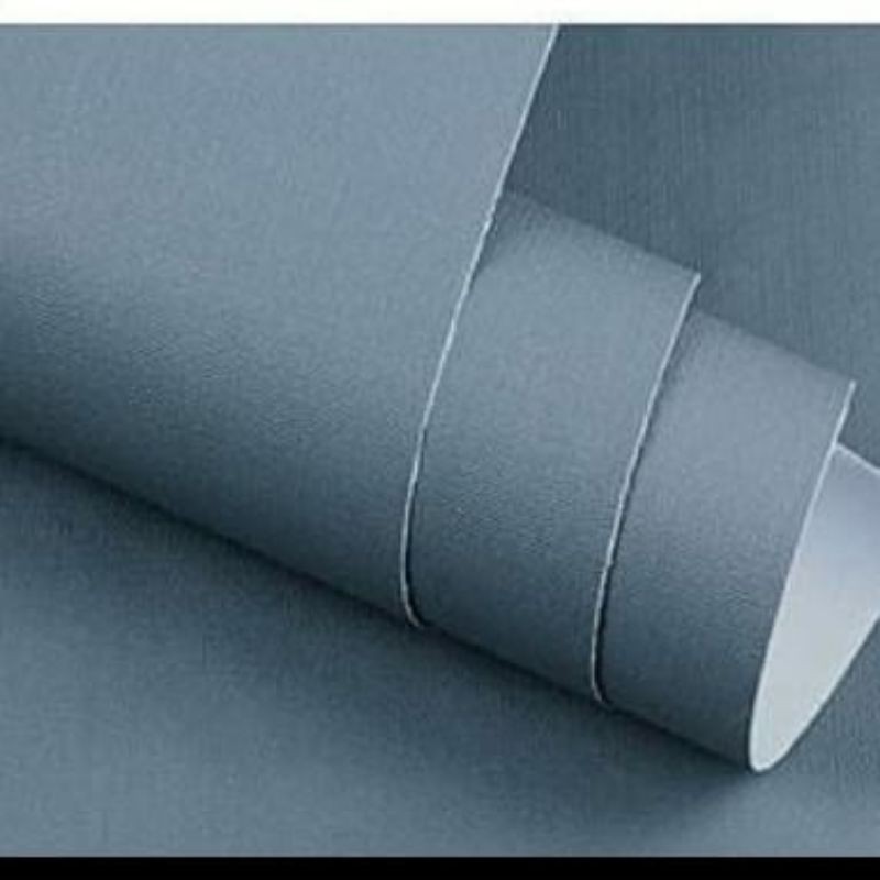 Grosir murah Wallpaper sticker dinding warna biru polos soft