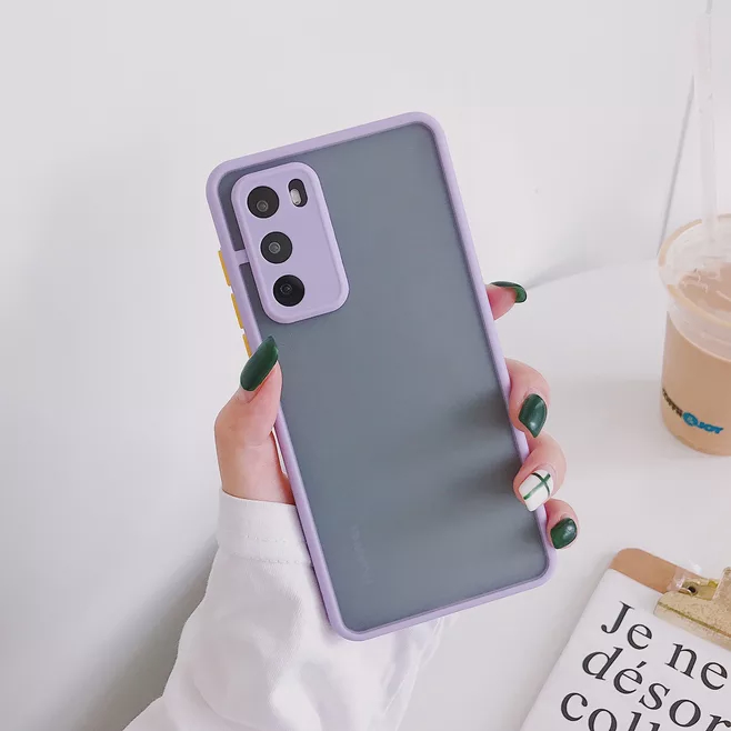 Case Pelindung Lensa Kamera Bahan Akrilik Matte Warna Kontras Untuk Huawei Nova 7i 7se 5t 3i Y9S Y9 Prime 2019 P30 Pro