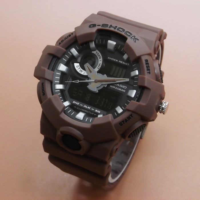JAM TANGAN CASIO G SHOCK GA700 COKLAT MUD