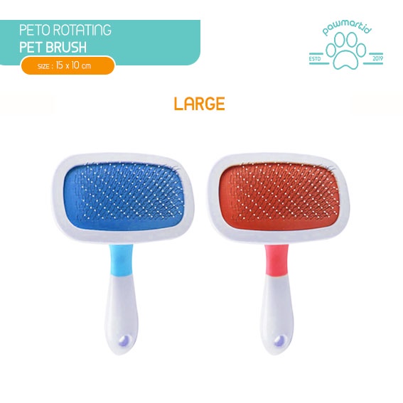 Sisir Bulu Anjing Kucing Kelinci PETO Rotating Pet Comb size LARGE
