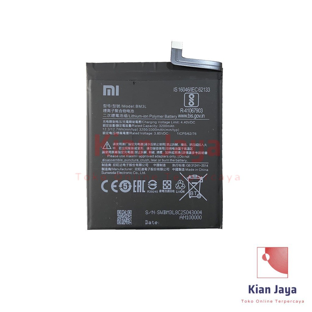 Baterai Xiaomi Mi 9 BM3L Batre Batrai Battery Hp Xiao Mi BM 3L Ori