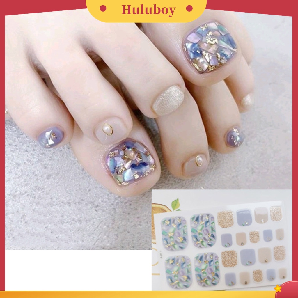 Huluboy Huluboy♡ Stiker Kuku Dengan Perekat Untuk Dekorasi Nail Art Wanita