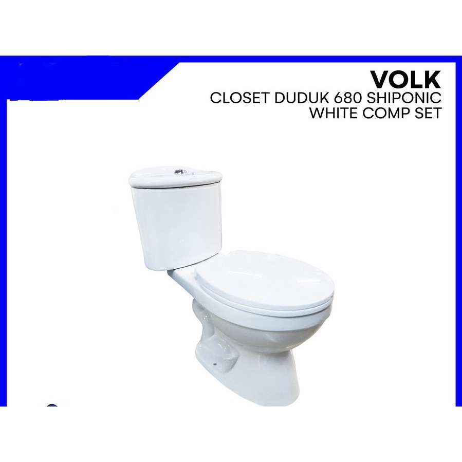 Jual Kloset Toilet Duduk Volk R Siphonic White Complete Set Shopee Indonesia