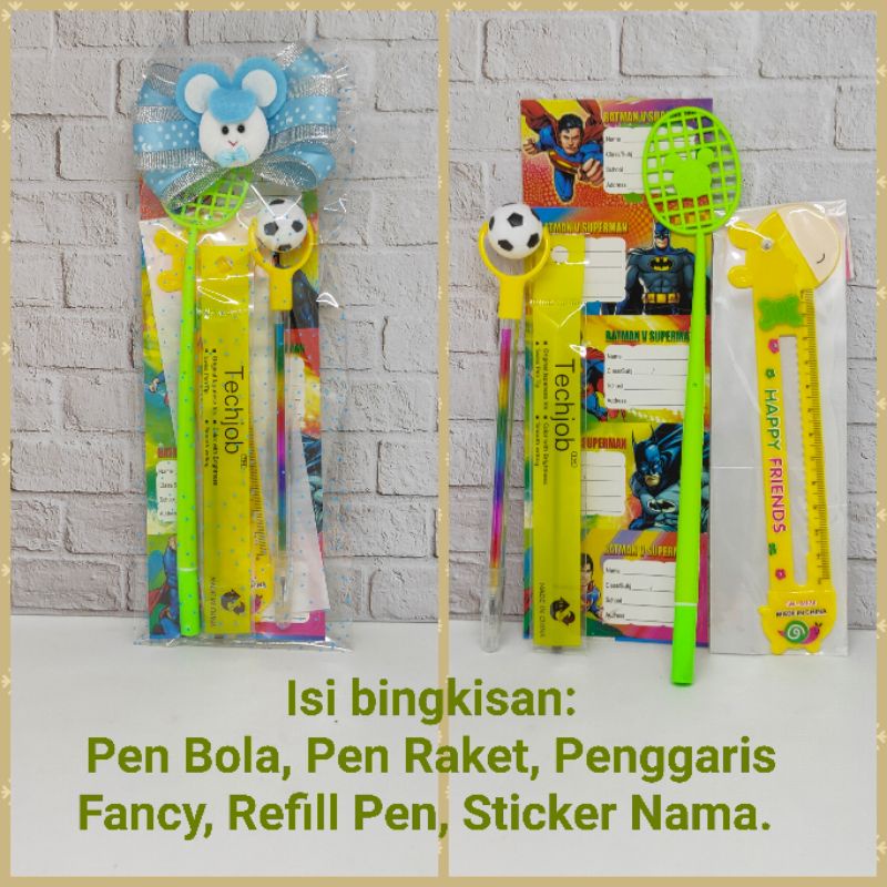

Souvenir ulang tahun anak (5 item), tema: alat olah raga.