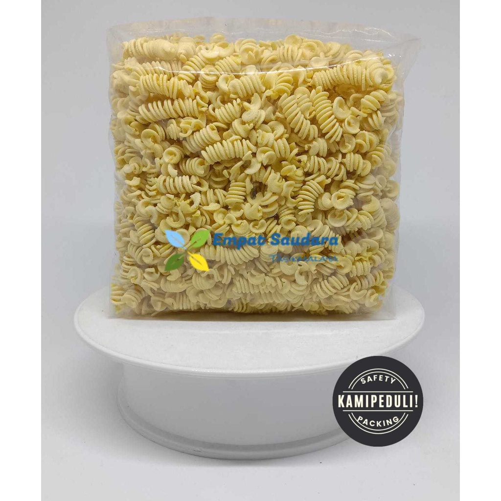 

MAKARONI BANTET SPIRAL KECIL KEMASAN 500 GR (MAKARONI KRIWIL)