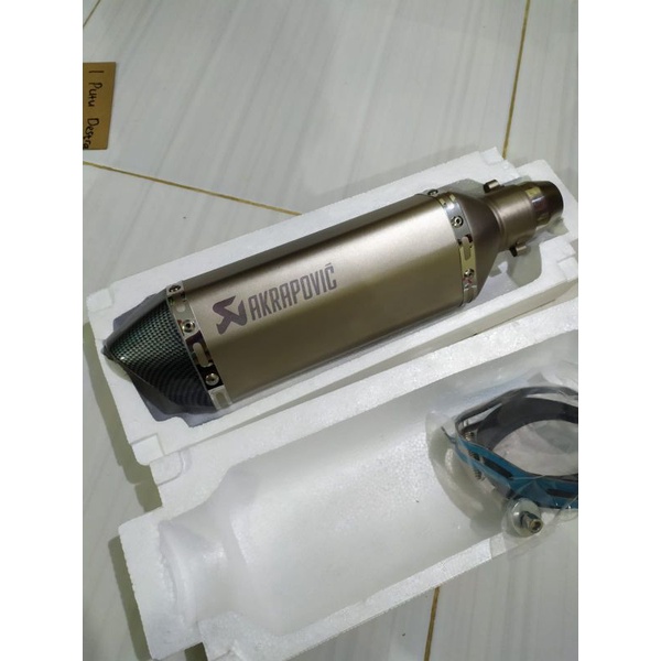 SILENCER KNALPOT AKRAPOVIC HEXAGONAL TITAN ORIGINAL IMPORT TAIWAN