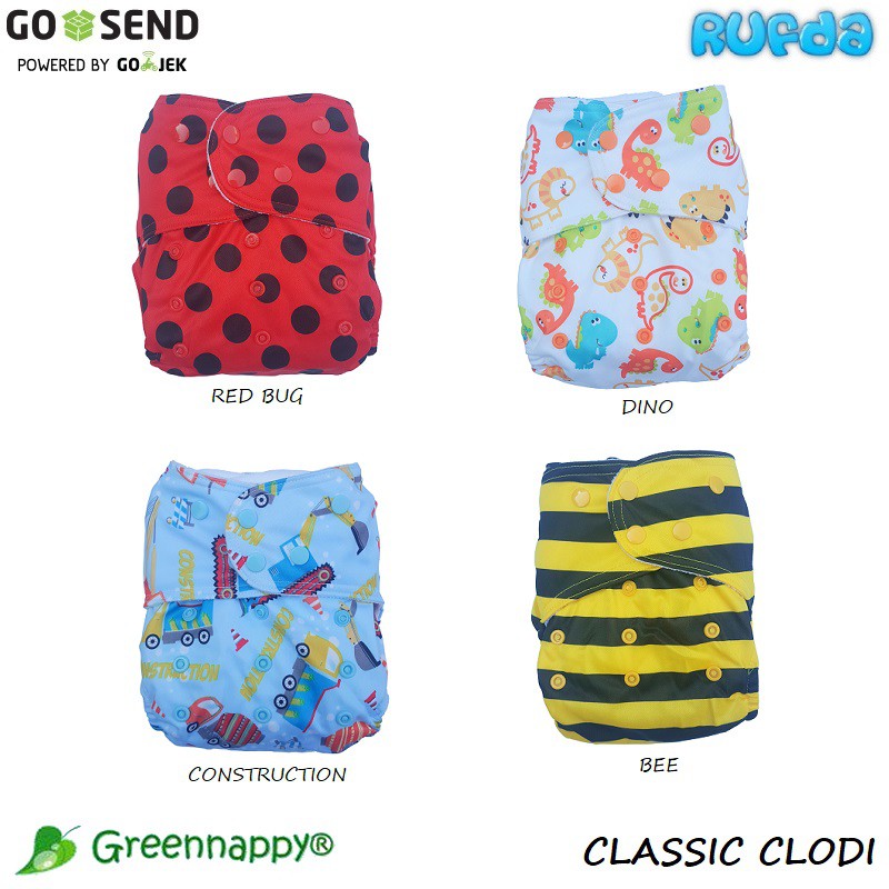 Green Nappy Classic v3.0 Cloth Diaper Clodi Popok Kain Bisa Dicuci