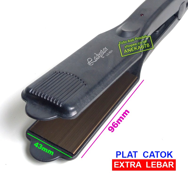 LADYSTAR LS 824 ALAT CATOK RAMBUT CATOKAN LURUS PLAT LEBAR LS824