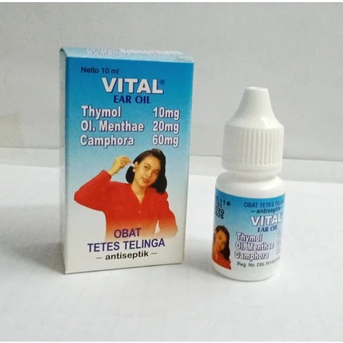 Vital Ear Oil Vital 10ml Pembersih Obat tetes Telinga Antiseptik Earing Vitalear Vitall Ear Drop