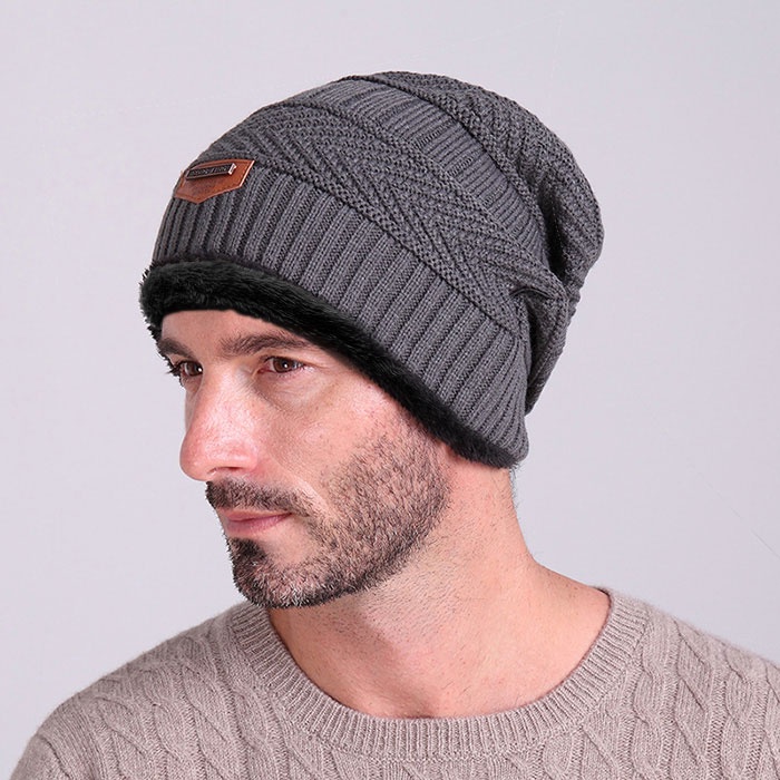 Song Ting Kupluk Wool Winter Beanie Hat - GRAY