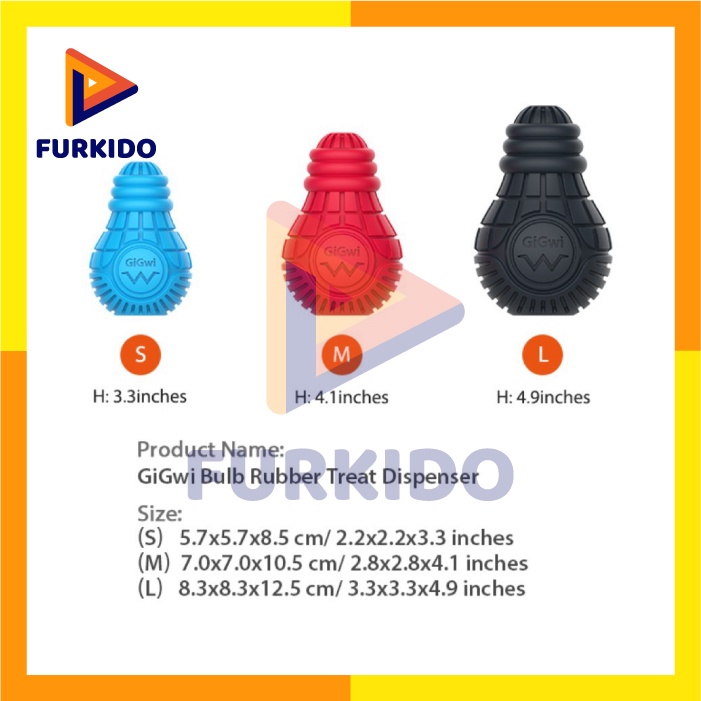 Gigwi Bulb Rubber Size Small / Mainan Anjing