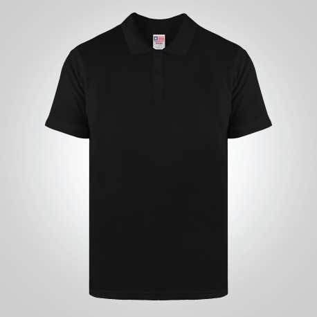 Kaos Polo Black Hitam New States Apparel Premium Cotton Polo Shirt 8100 NSA